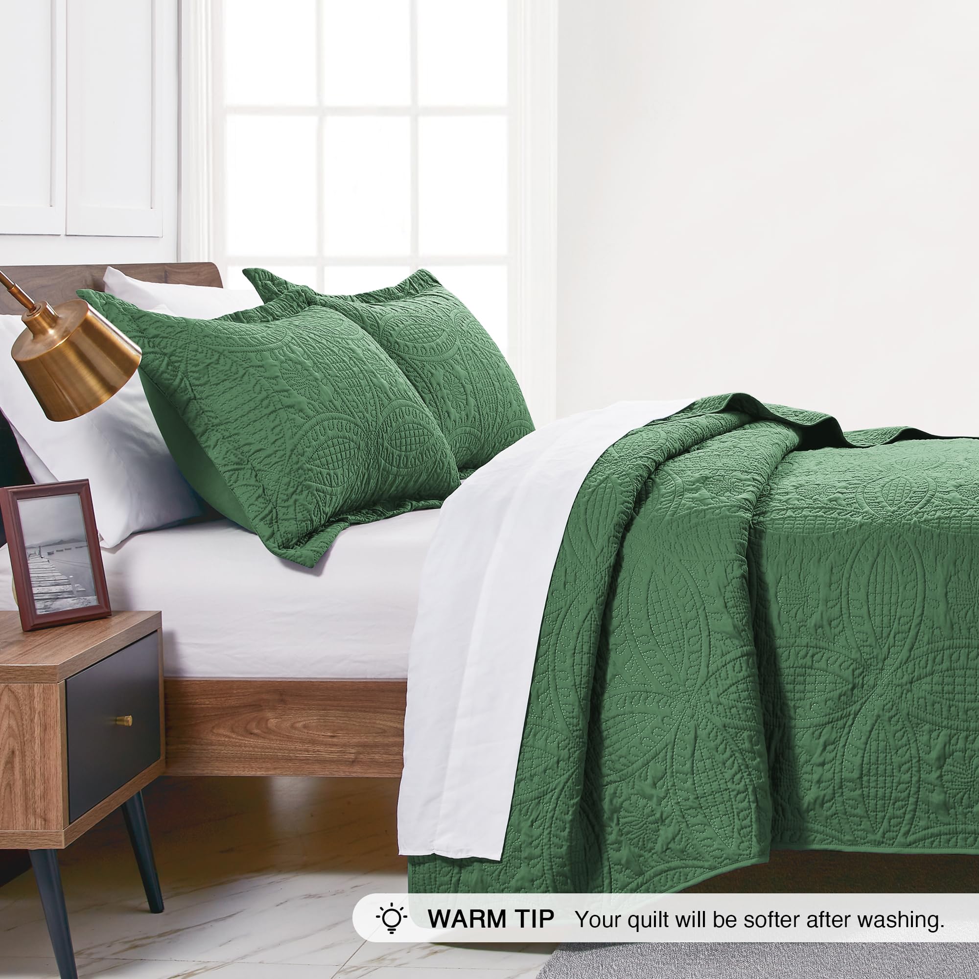 Love's cabin lightweight bedspread drapes softly for warm, breathable comfort.