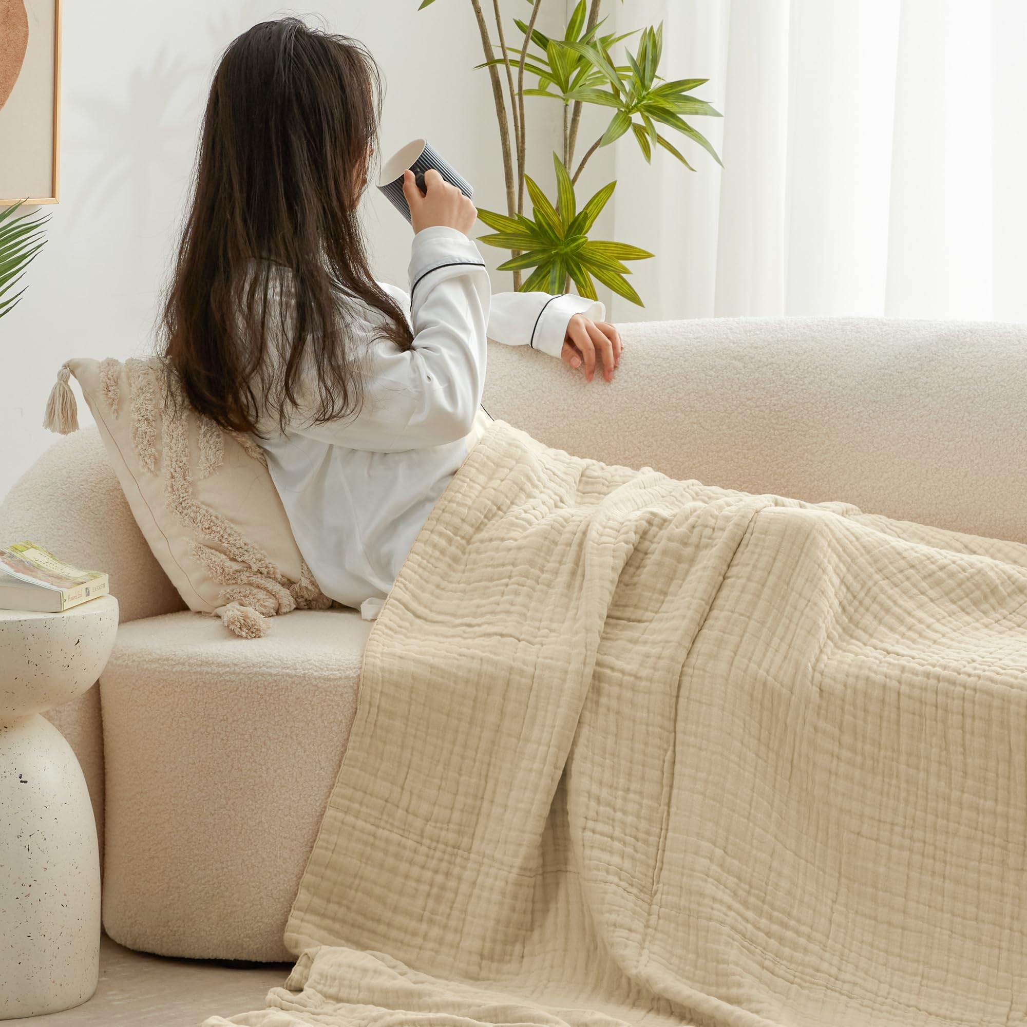 Love's cabin muslin blanket after washing, soft and durable.