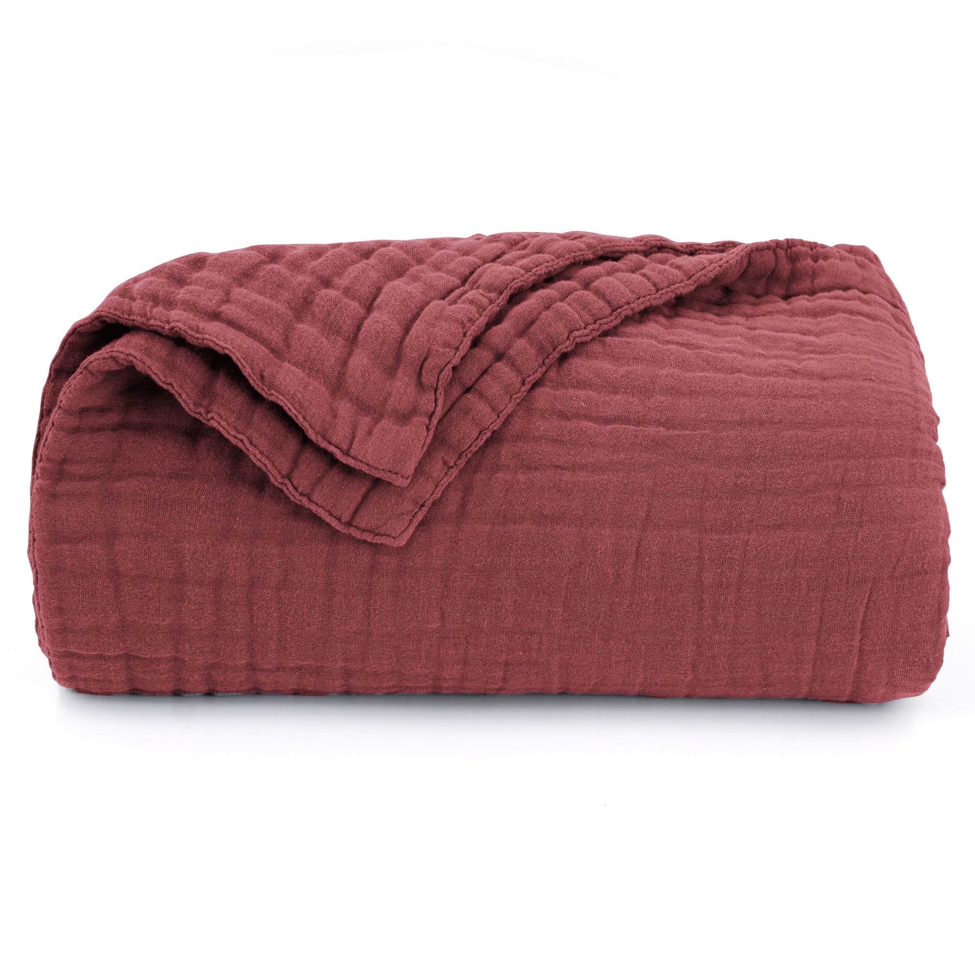 Love's Cabin six-layer muslin blanket, durable and softer after washing.
