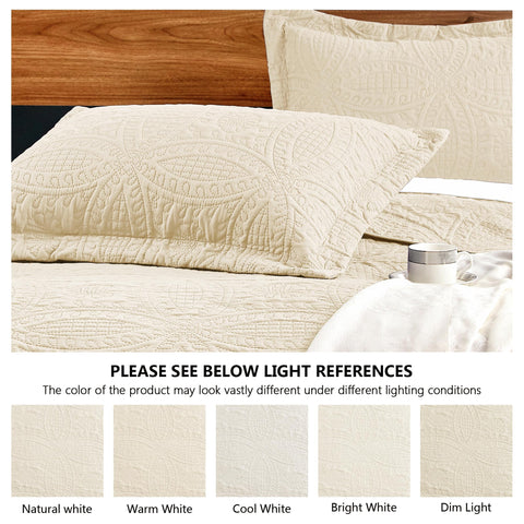 Love's cabin pillow-shams pair completes a coordinated beige look.