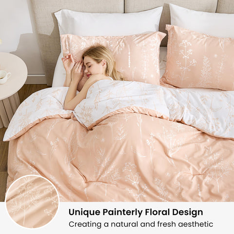 Love's cabin reversible floral pattern close-up for quick decor refresh.