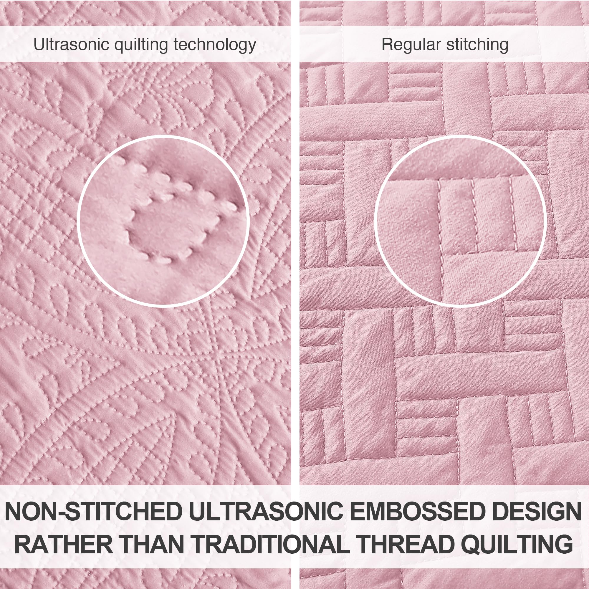 Love's cabin pink queen bedspread brightens the linens