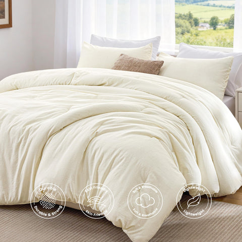 Love's cabin subtle striped texture on comforter for designer-inspired bed