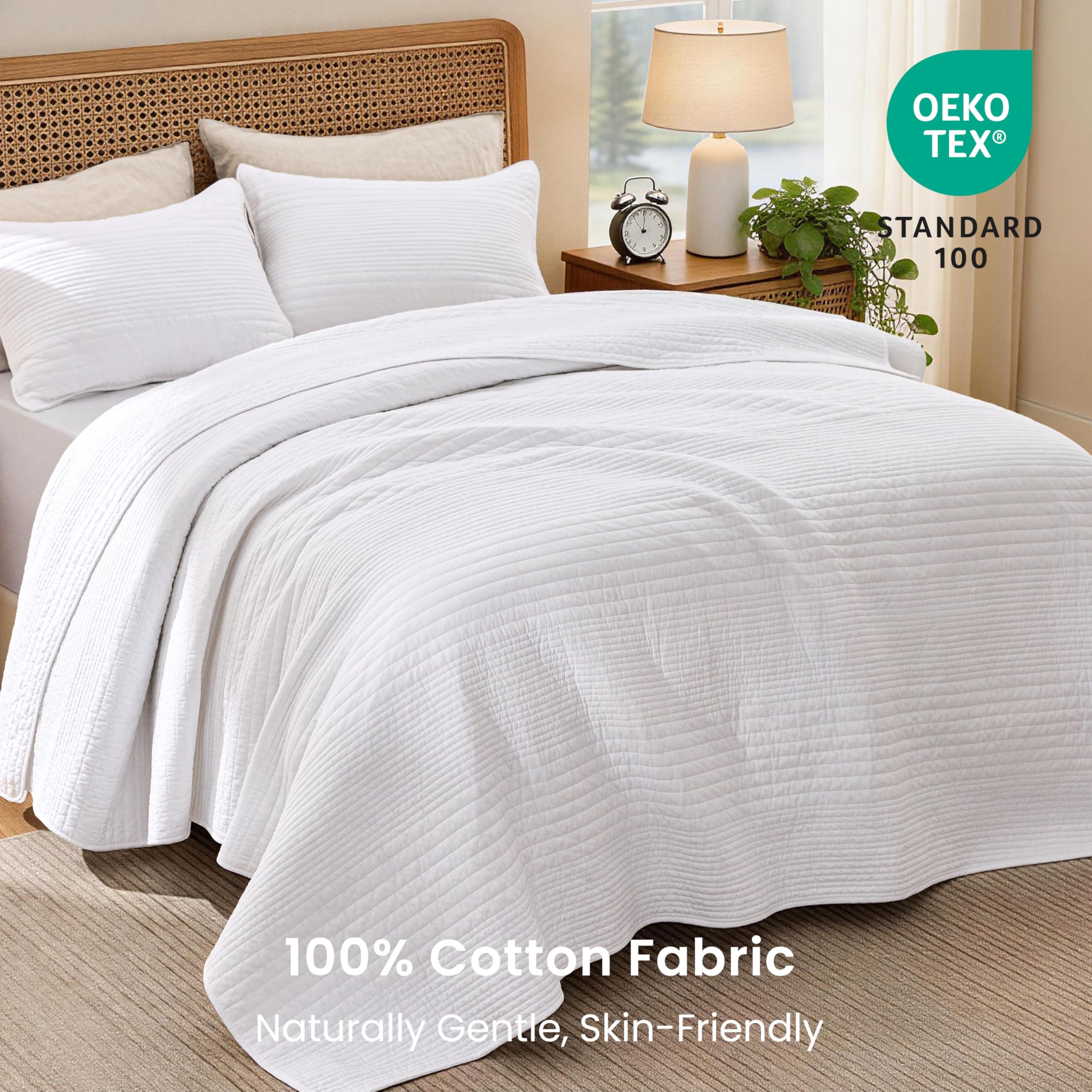 Love's cabin quilt crinkled look fabric adds visual depth and cozy appeal