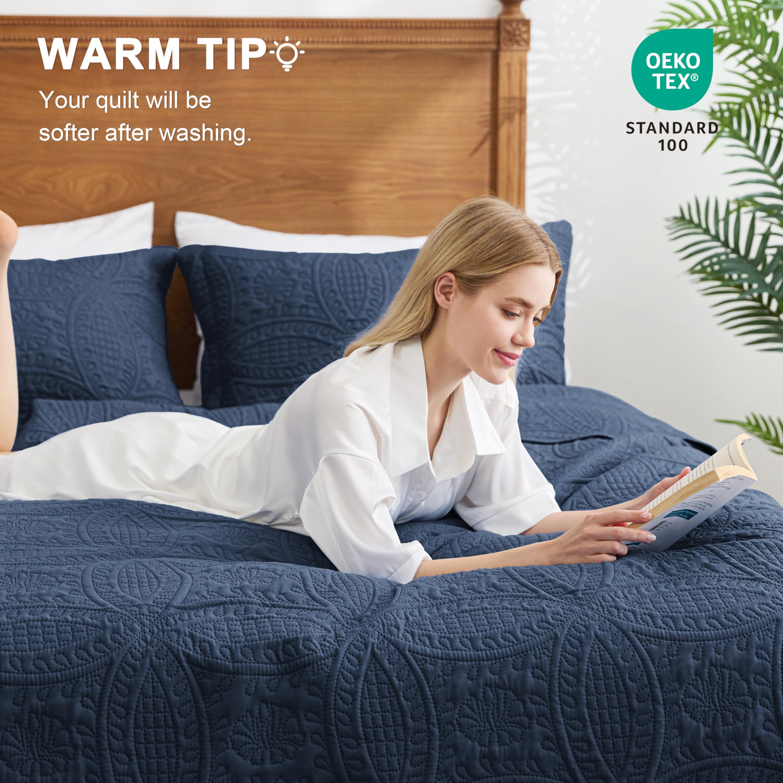 Love's cabin quilt packaging highlights ready-to-use bedding set.