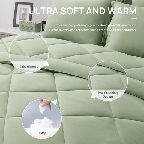 Love's cabin sage pillow sham shows envelope design for secure sleep