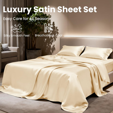 Love's cabin satin care-instruction image demonstrates cold wash and low tumble dry.