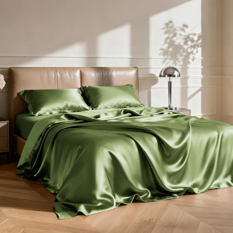 Love's cabin satin queen fitted sheet 60x80x14 — deep pocket for secure fit