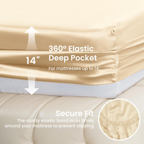 Love's cabin satin queen pillowcase 2, secure envelope closure keeps pillow in place.