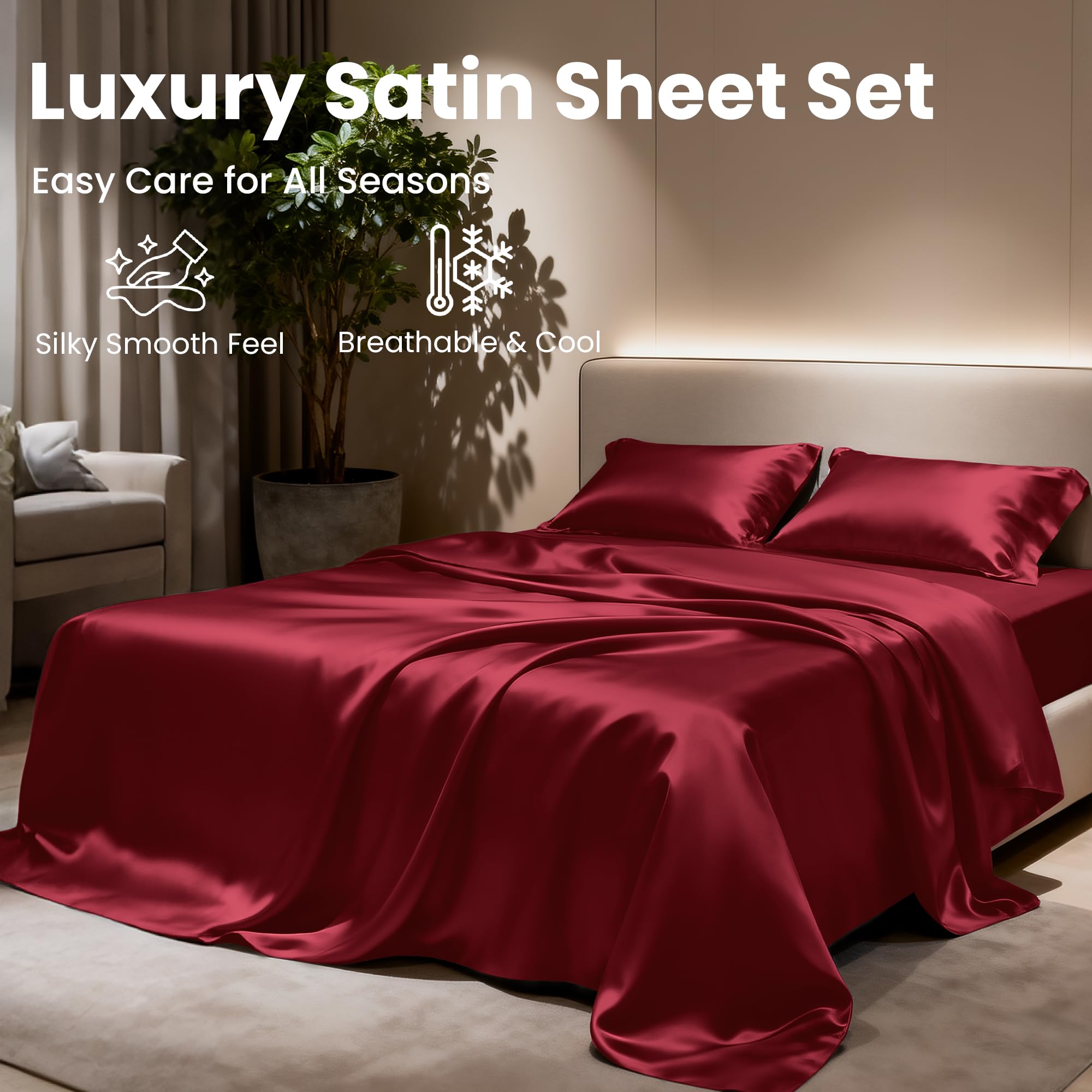 Love's cabin deep-pocket design detail ensures secure fit throughout the night.