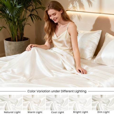 Love's cabin satin sheets breathable and cool for restful sleep