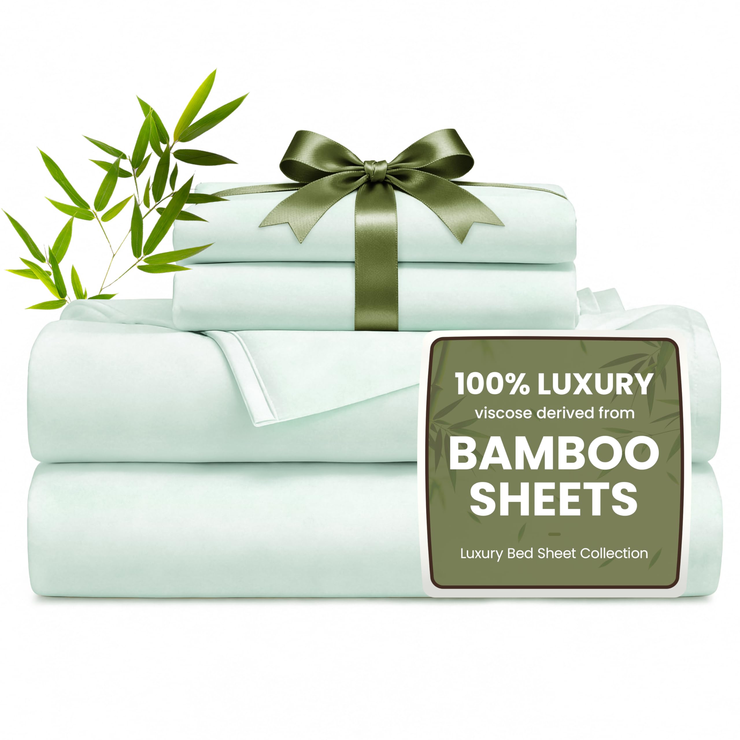 Love's cabin Sea Glass flat sheet offers silky softness and cooling comfort