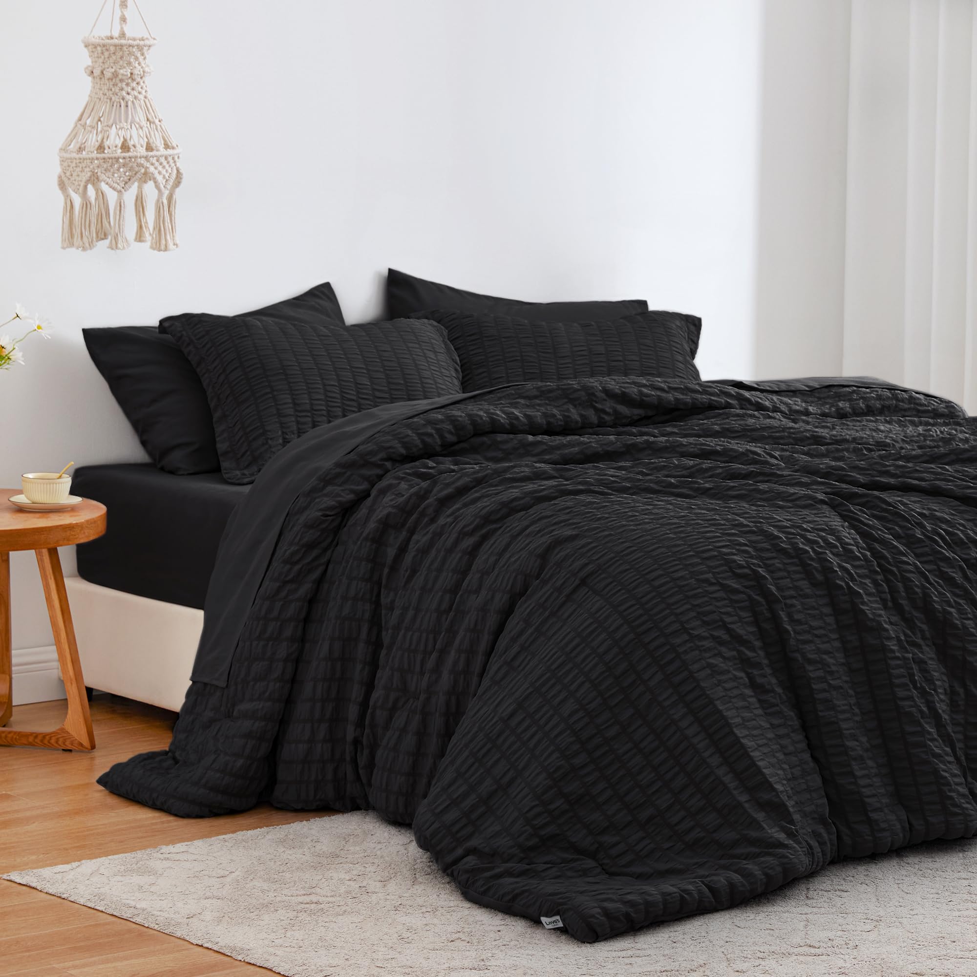 Love's cabin seersucker twin comforter packaged for easy shipping.