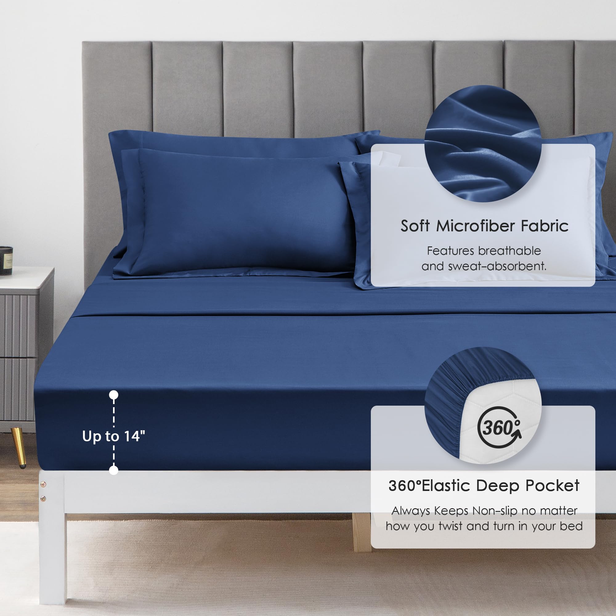 Love's cabin Twin Comforter Set Dark Blue vacuum packaging ready to fluff.