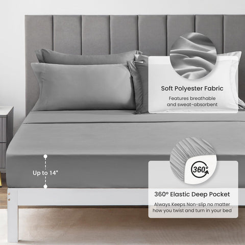 Love's cabin twin fitted sheet with 14-inch deep pocket fits most mattresses.