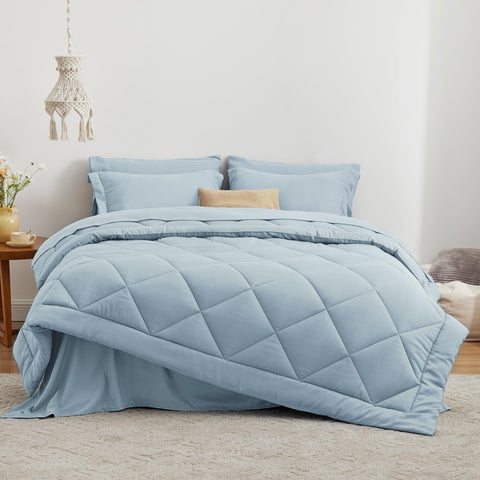 Love's cabin twin flat sheet light blue for a smooth sleep surface