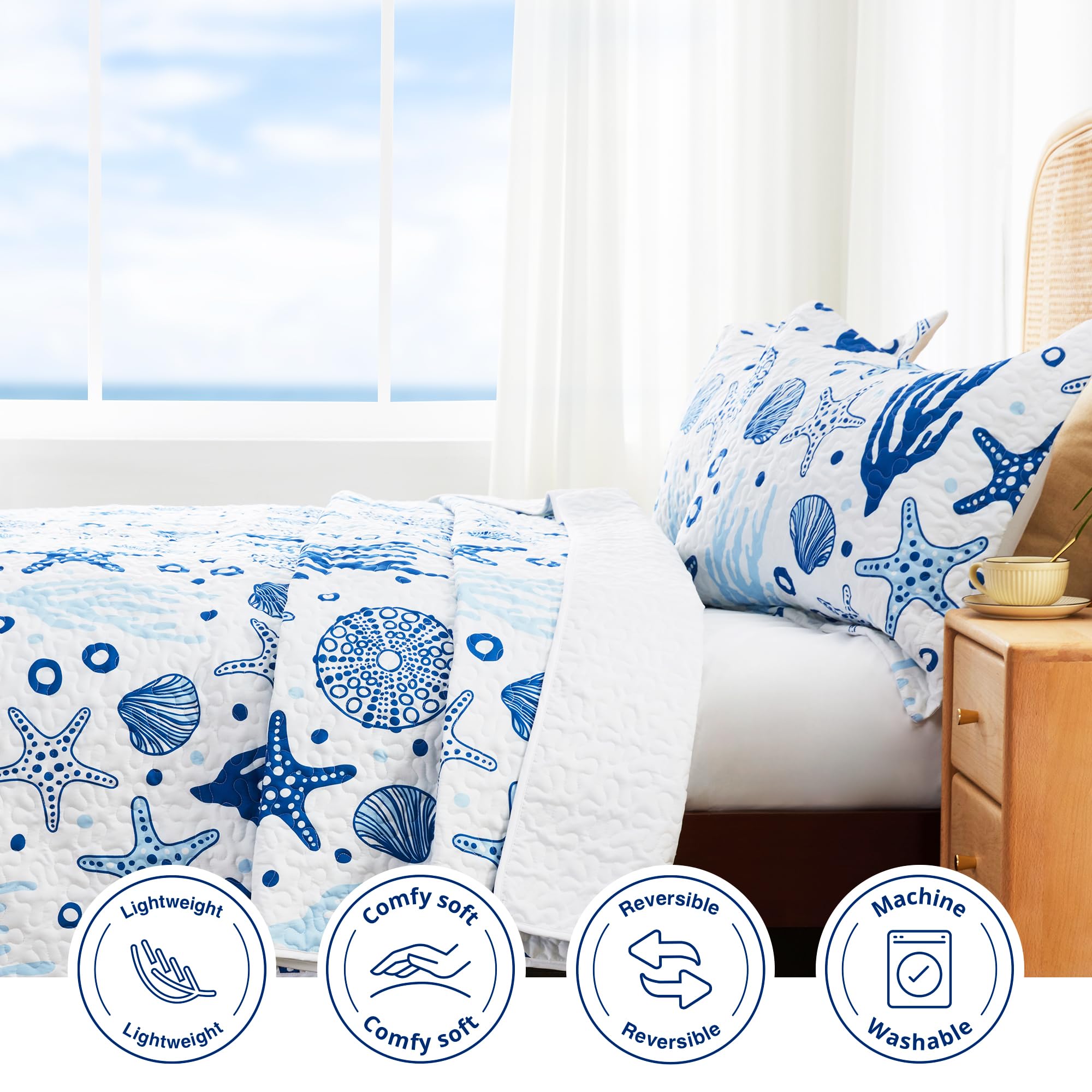 Love's cabin twin quilt stitching detail helps prevent unraveling over time.