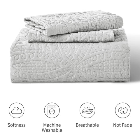 Love's cabin two pillow shams complete the quilt set.