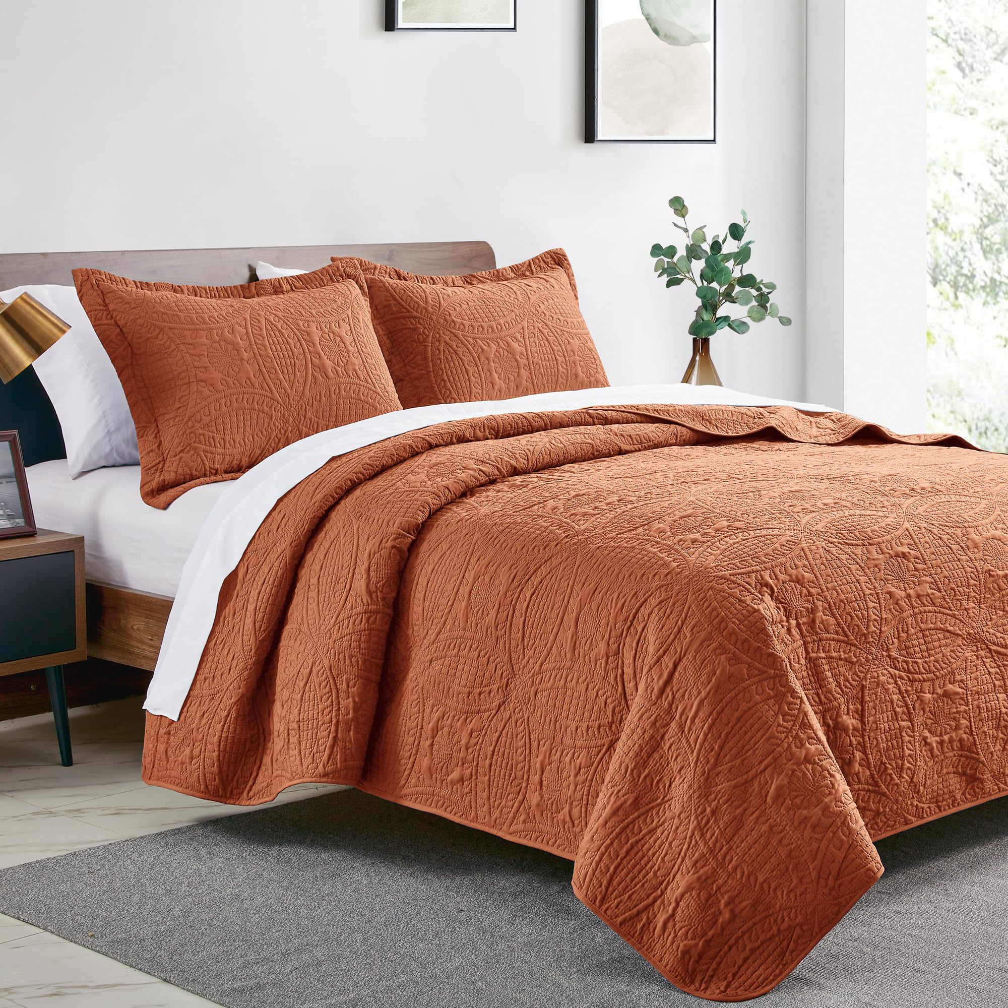 Love's cabin two shams set complements the queen quilt with a coordinated look.