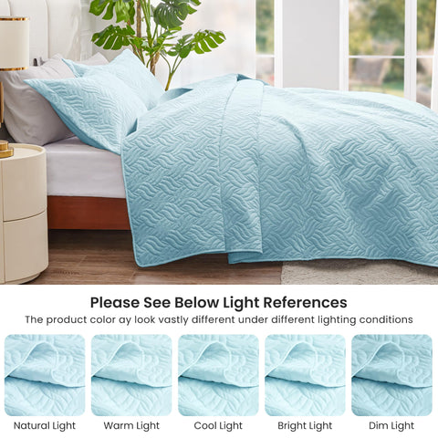 Love's cabin ultrasonic-pressed coverlet resists unraveling after washing.