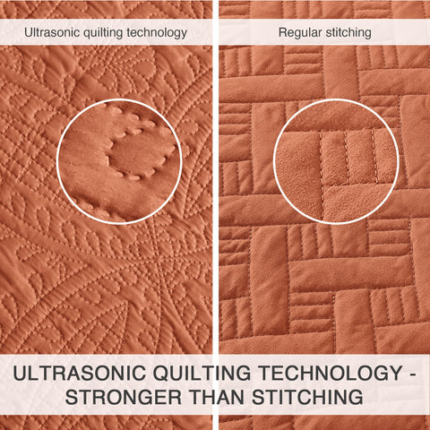 Love's cabin ultrasonic pressing coverlet enhances durability while staying soft.