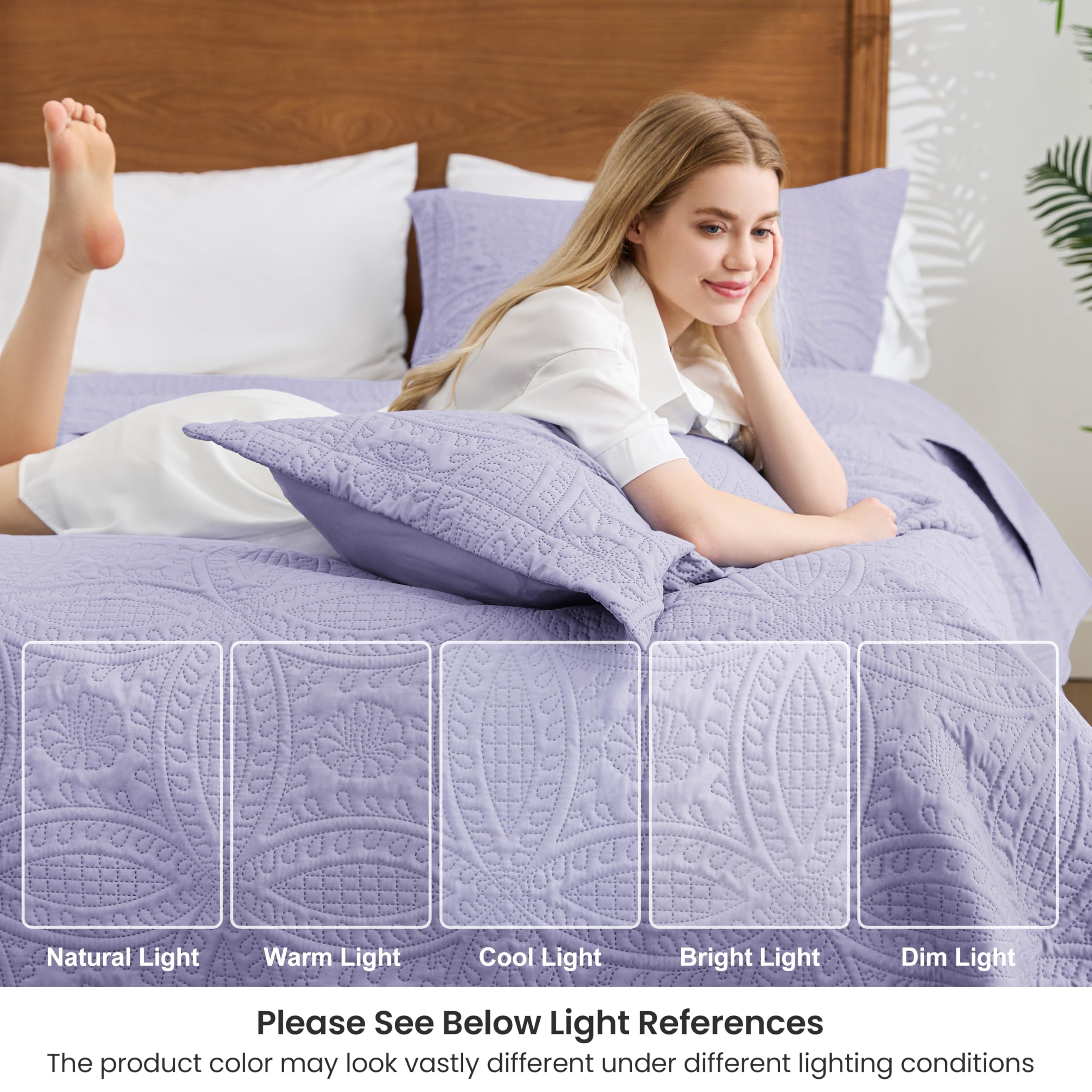 Love's cabin ultrasonic pressing technology featured on the coverlet edges