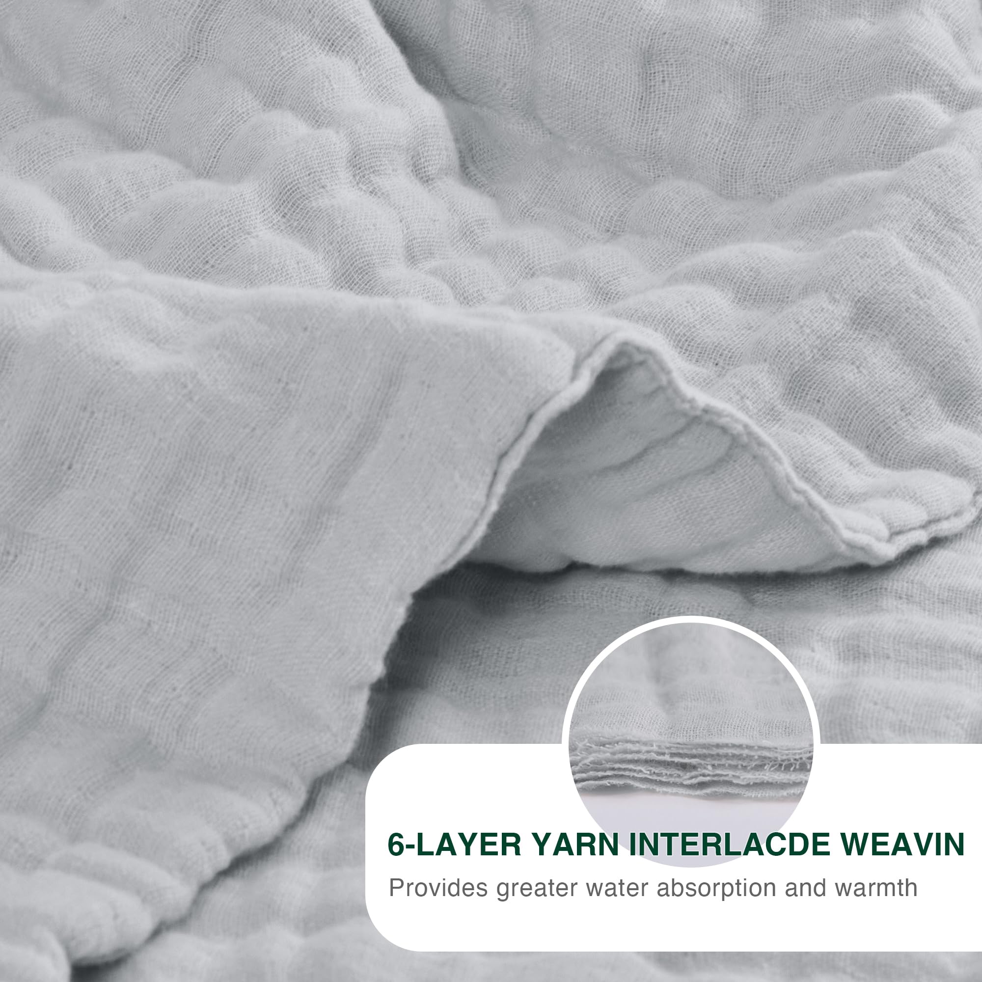 Easy-care and durable muslin blanket from Love's cabin remains soft.
