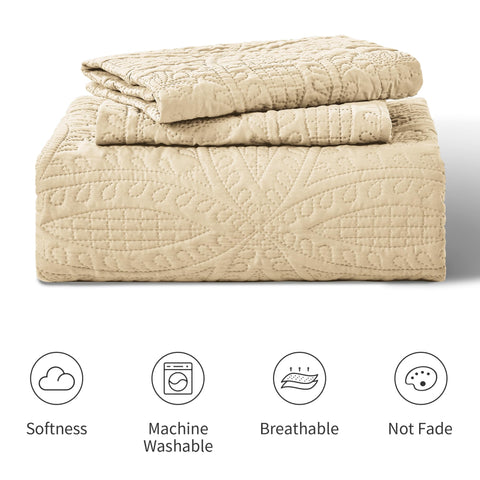 Love's cabin coverlet coordinates easily with existing bedroom decor