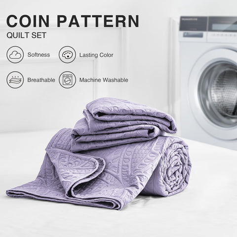 Love's cabin lavender décor enhances any bedroom with a calm vibe.