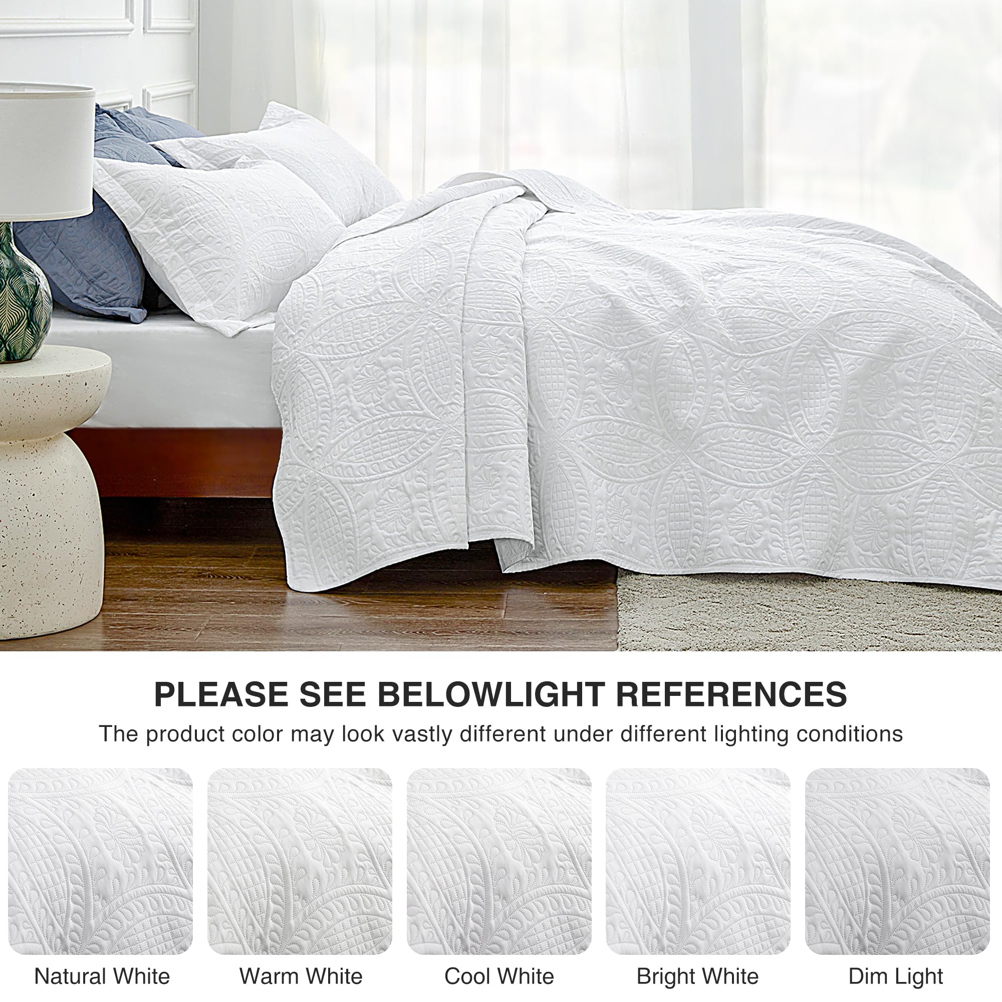 Love's cabin three-piece quilt set includes quilt and two shams for complete bedding.