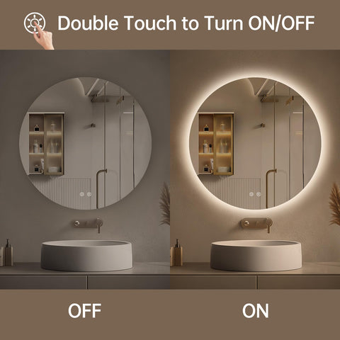 LOVESPEJO mirror with 3 color temperatures for customized lighting