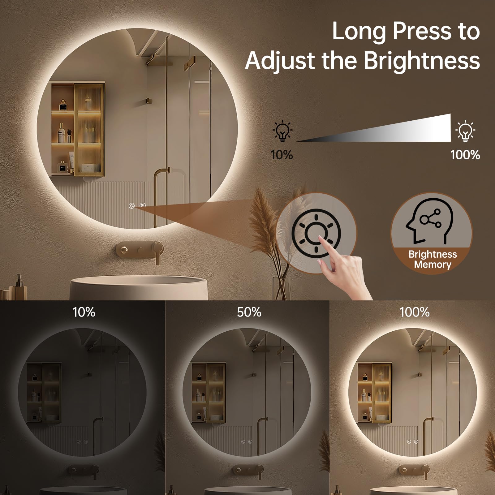 LOVESPEJO mirror easy to install with plug-in or hardwired setup