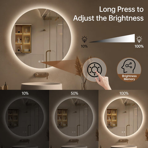 LOVESPEJO mirror easy to install with plug-in or hardwired setup