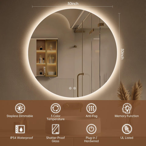 Lovespejo Plug-in or Hardwired Mirror offers installation flexibility