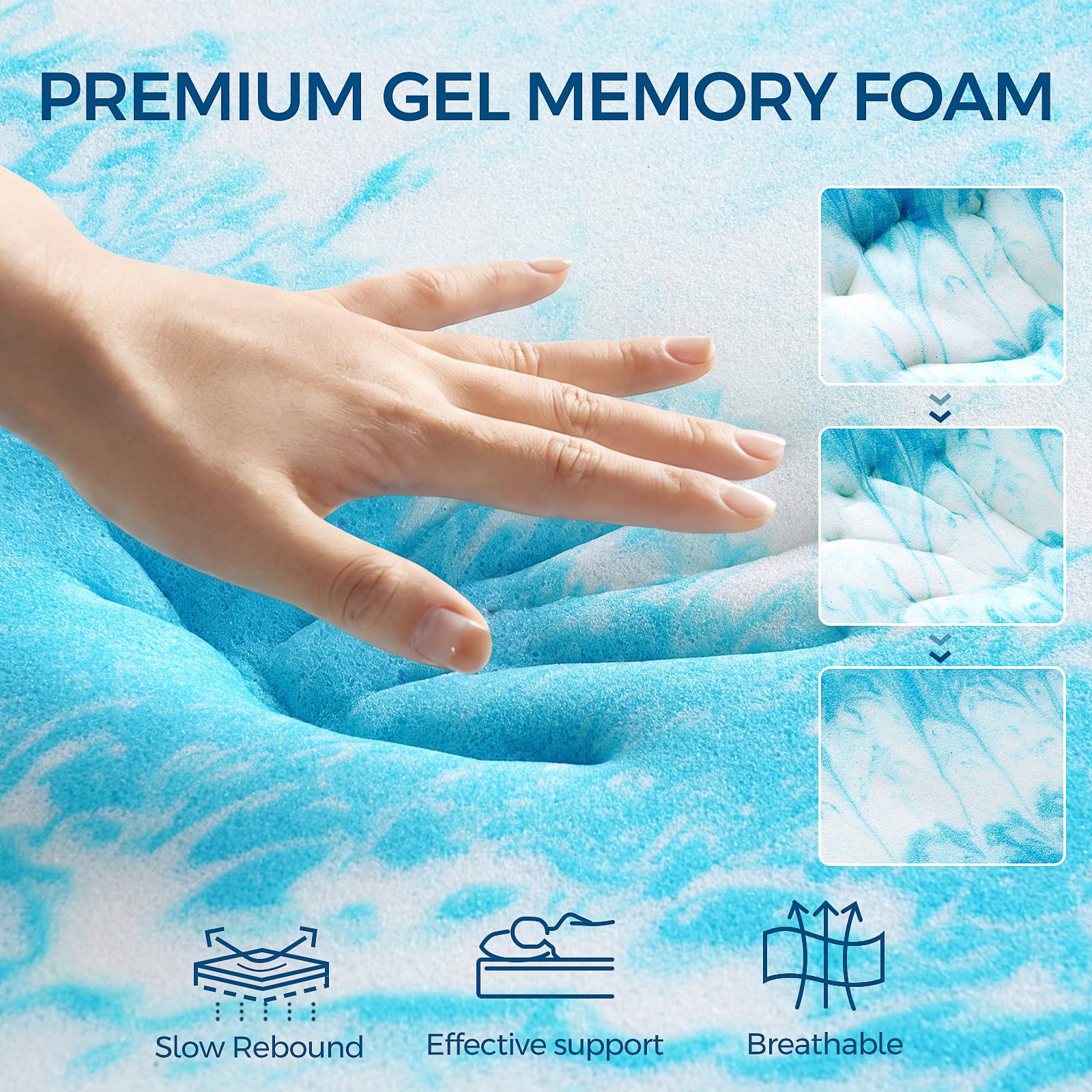 LovingLeashes quilted pillow-top cover adds luxurious softness to the topper.