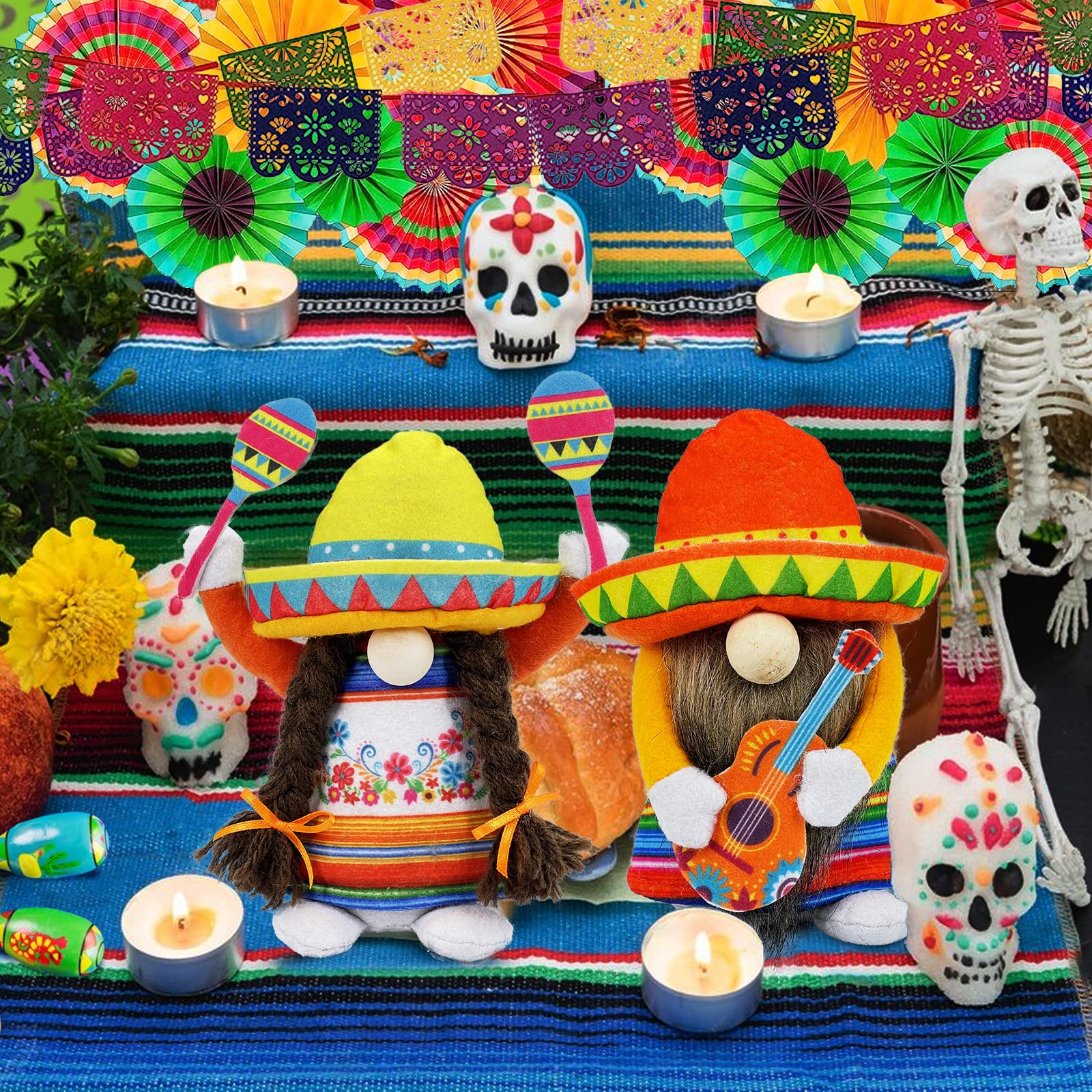Lovinland Cinco de Mayo gnomes on a desk display for seasonal decor.