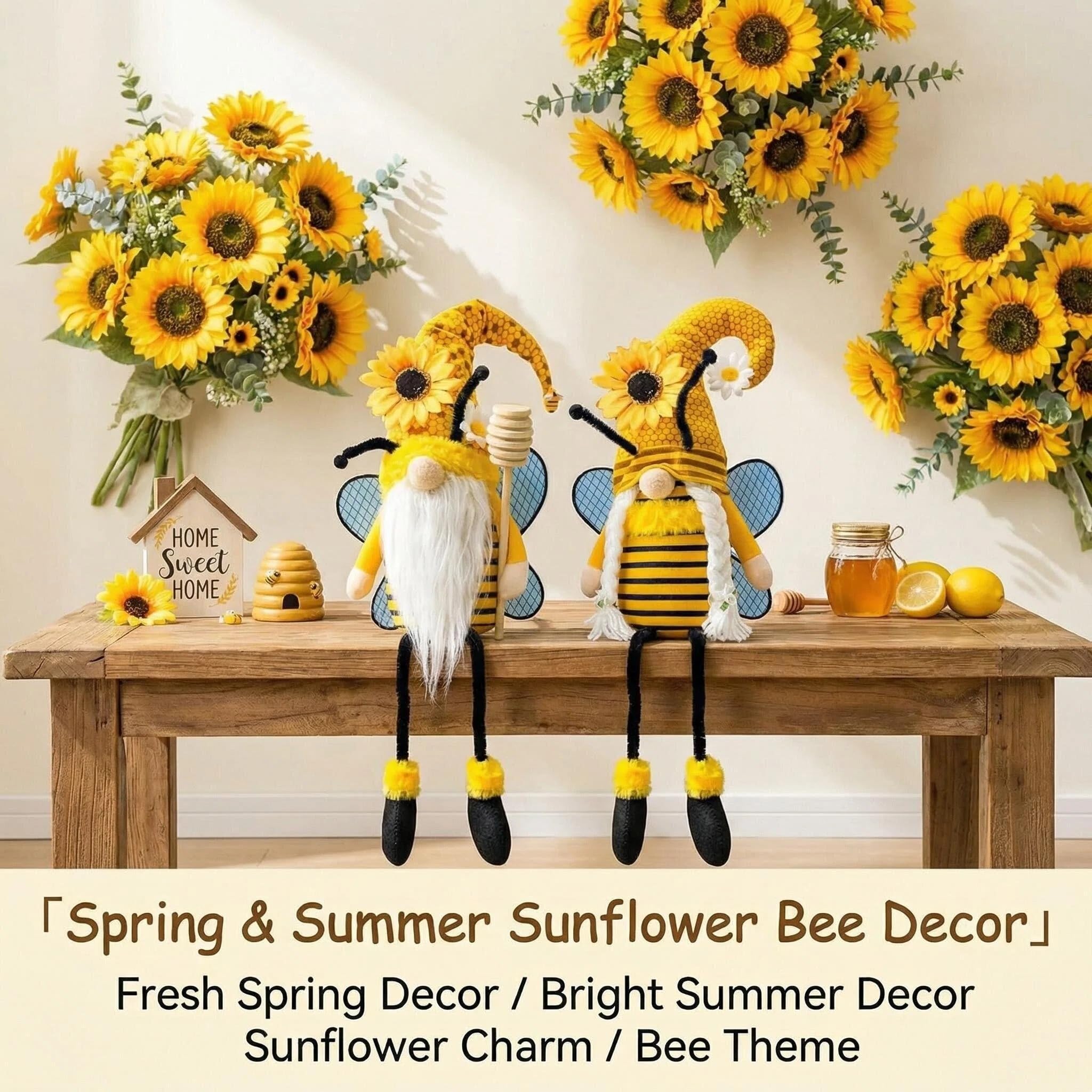 Lovinland housewarming gift bee-gnome sunflower for new homes