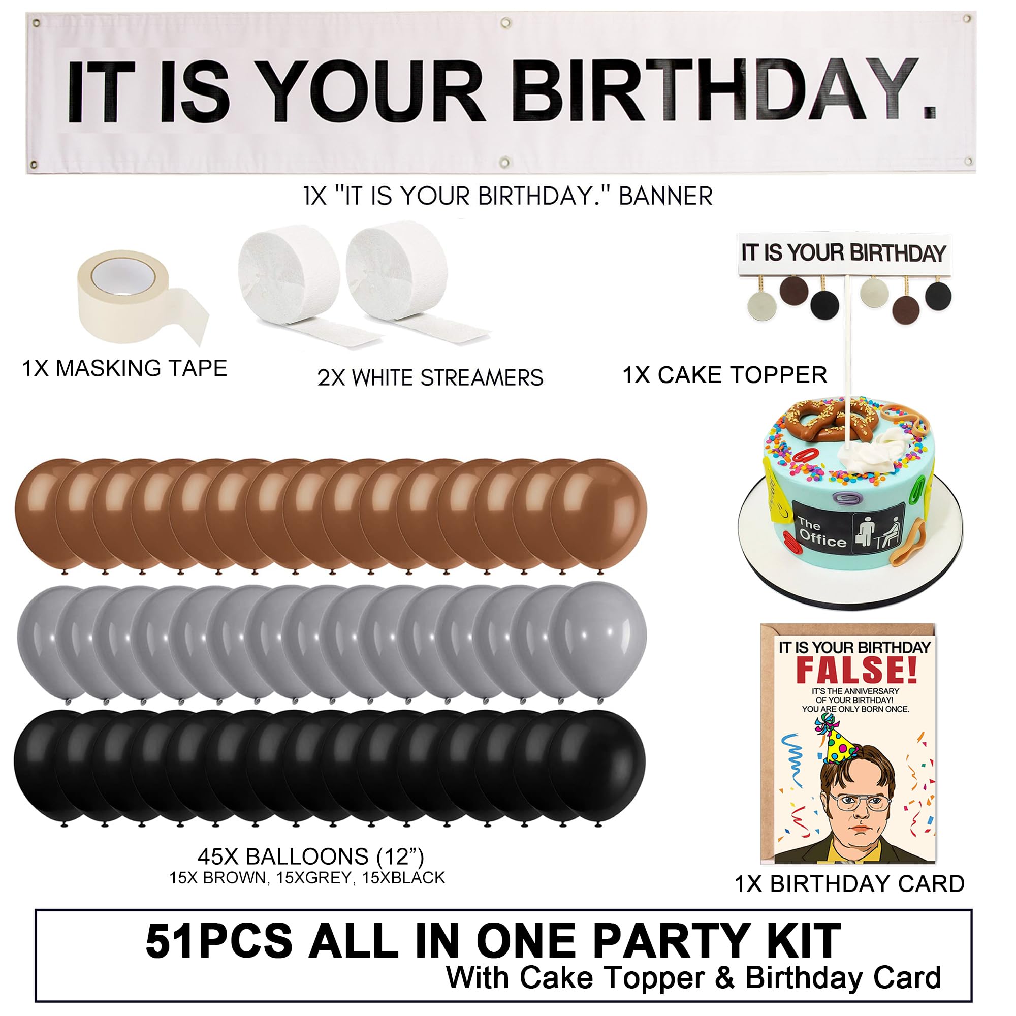 LovinParty grey brown black balloons add a sophisticated office party vibe