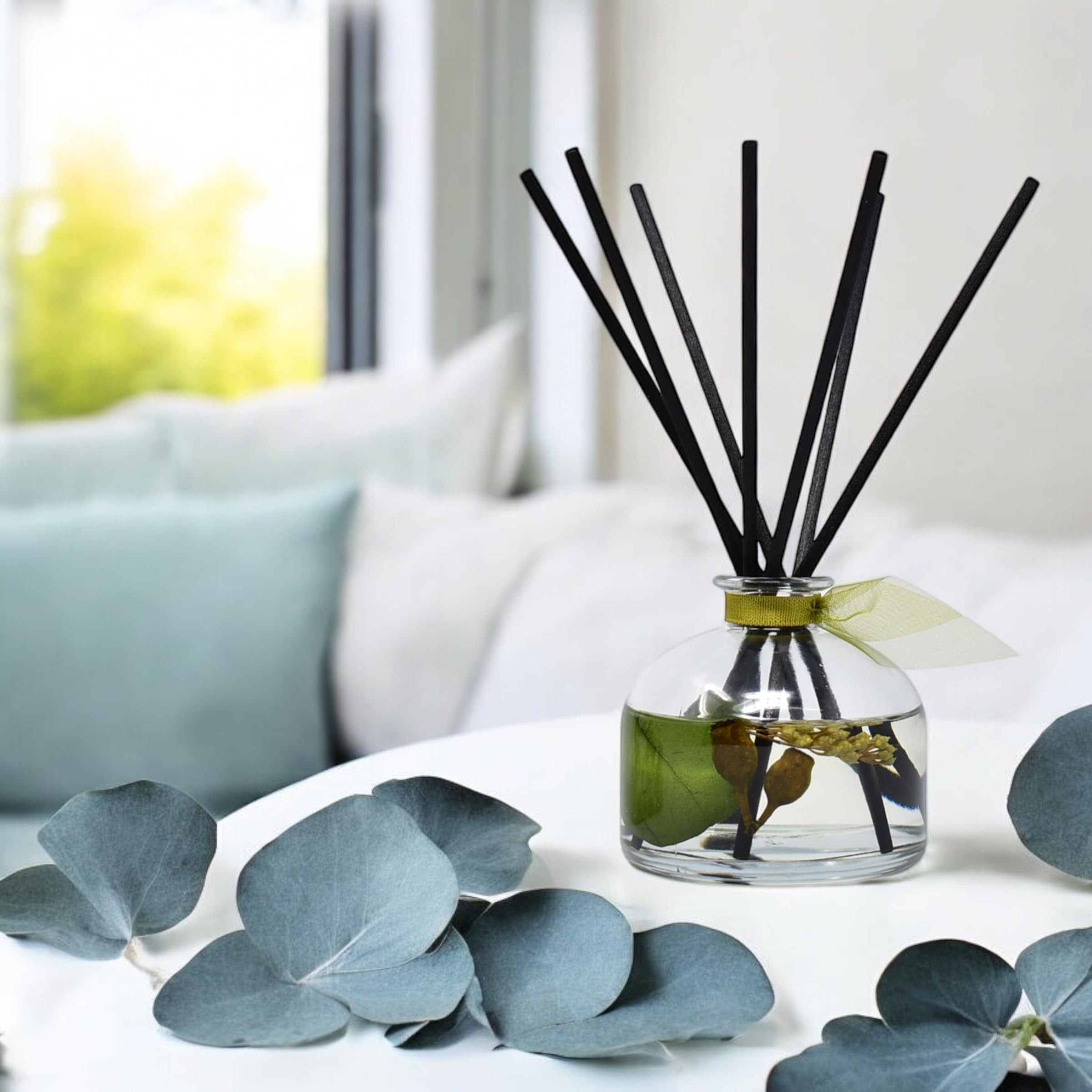 LOVSPA bathroom decor diffuser complements olive and moss interiors