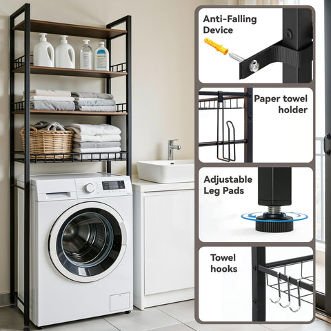 Lovswan metal-frame bathroom organizer with durable finish and modern look