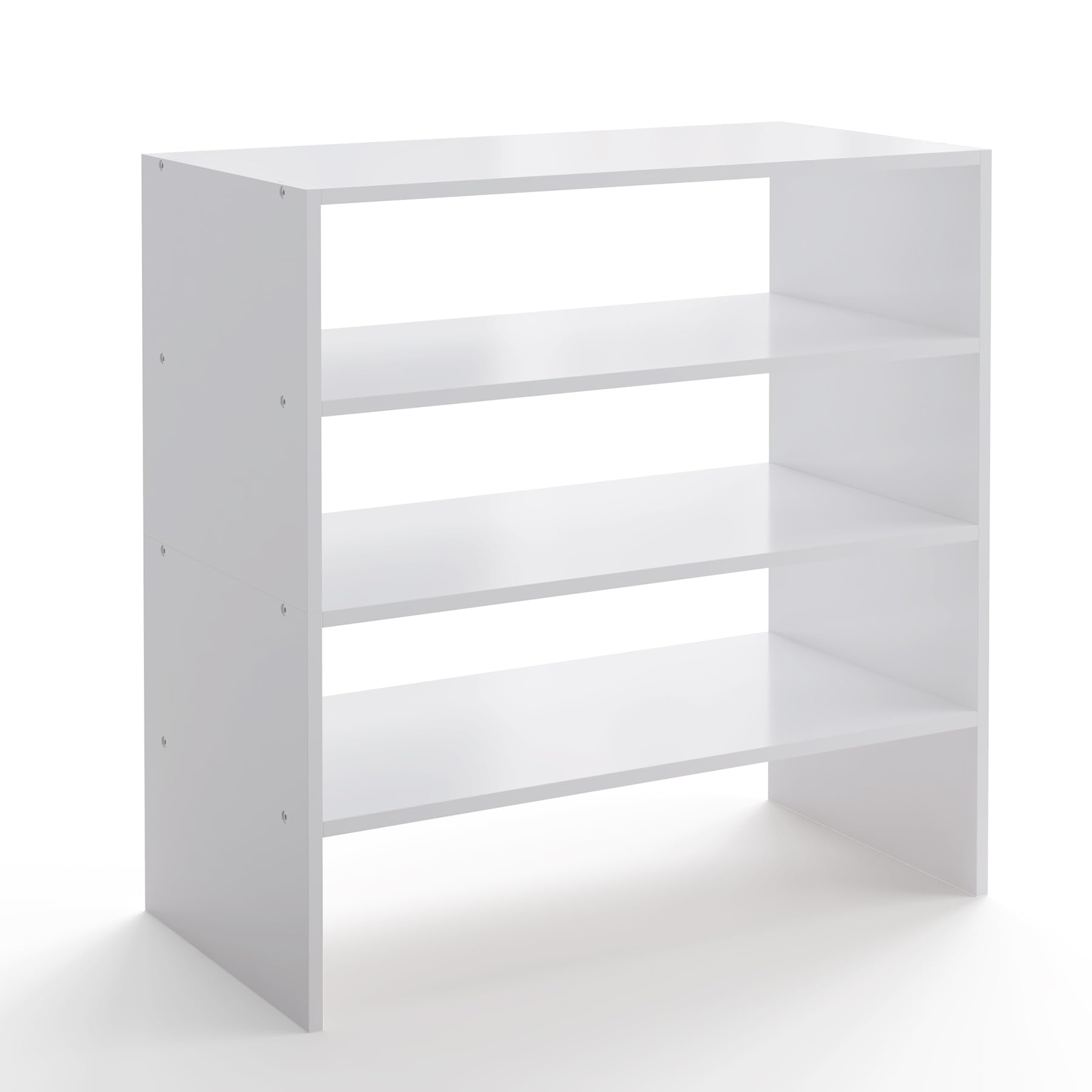 LOWOSA white finish highlights modern, durable design in a home closet.