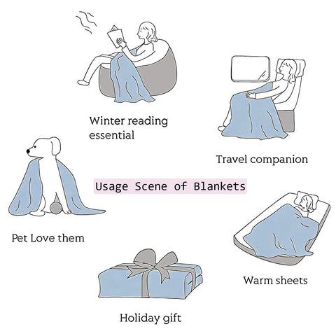 Loxezom 60x50 inch throw blanket for sofas