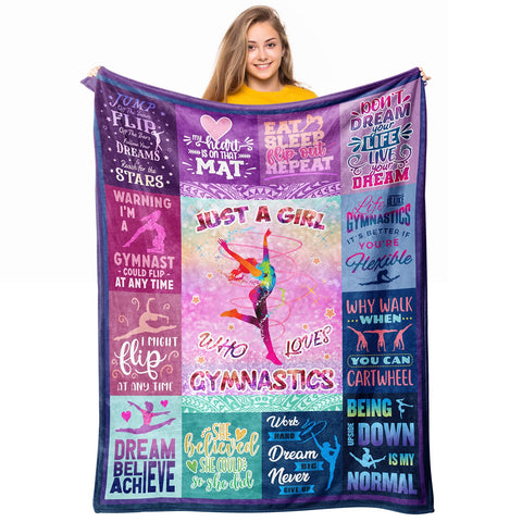 Loxezom gymnastics blanket soft-touch fabric for cozy lounging