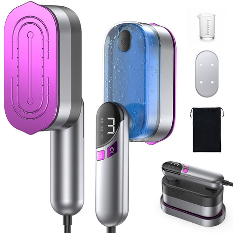 LOXP 2-in-1 steamer with ceramic soleplate for smooth wrinkles removal