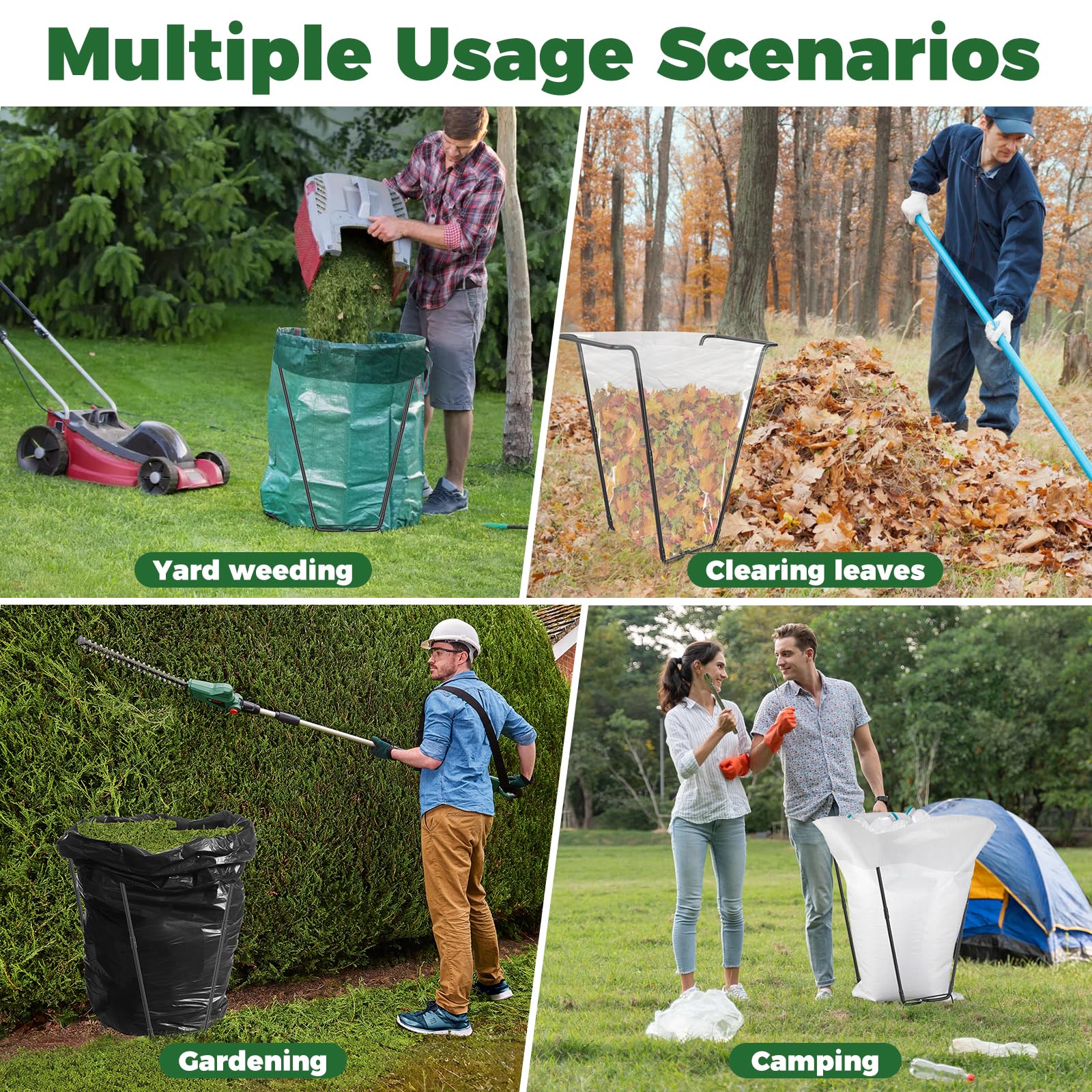 Loyala portable-outdoor-trash-caddy keeps workspace tidy on the go.