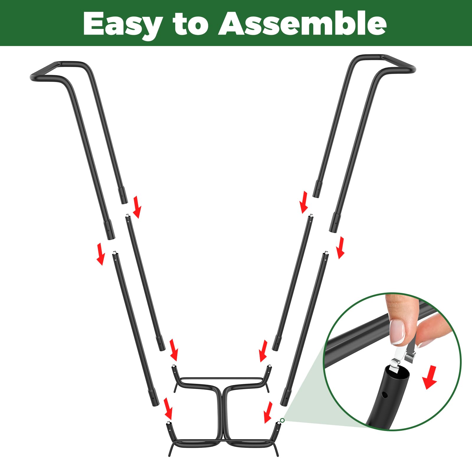 Loyala yard waste bag stand 30-45gal supports leaves and debris.