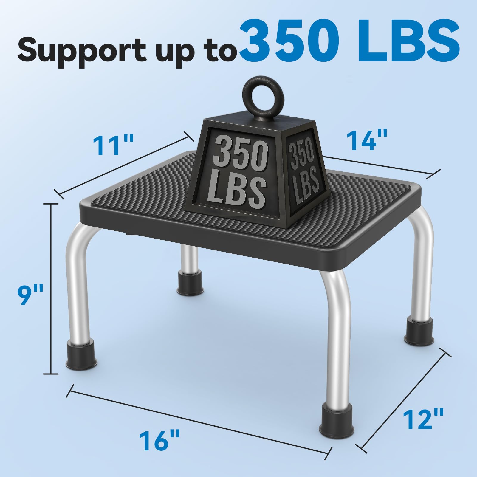 Loyoda Medical Step Stool shown in bathroom use for safe reaching tasks.