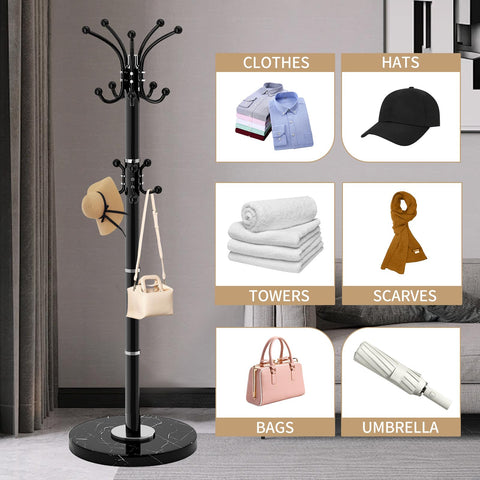 LOZABEE entryway coat rack blends into hallways with elegance.