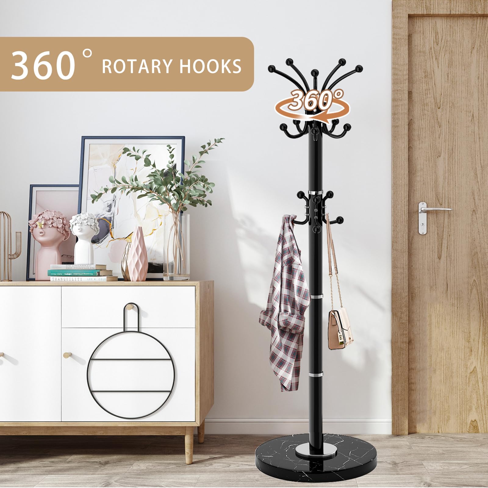 LOZABEE heavy-duty coat tree designed for daily use and durability.