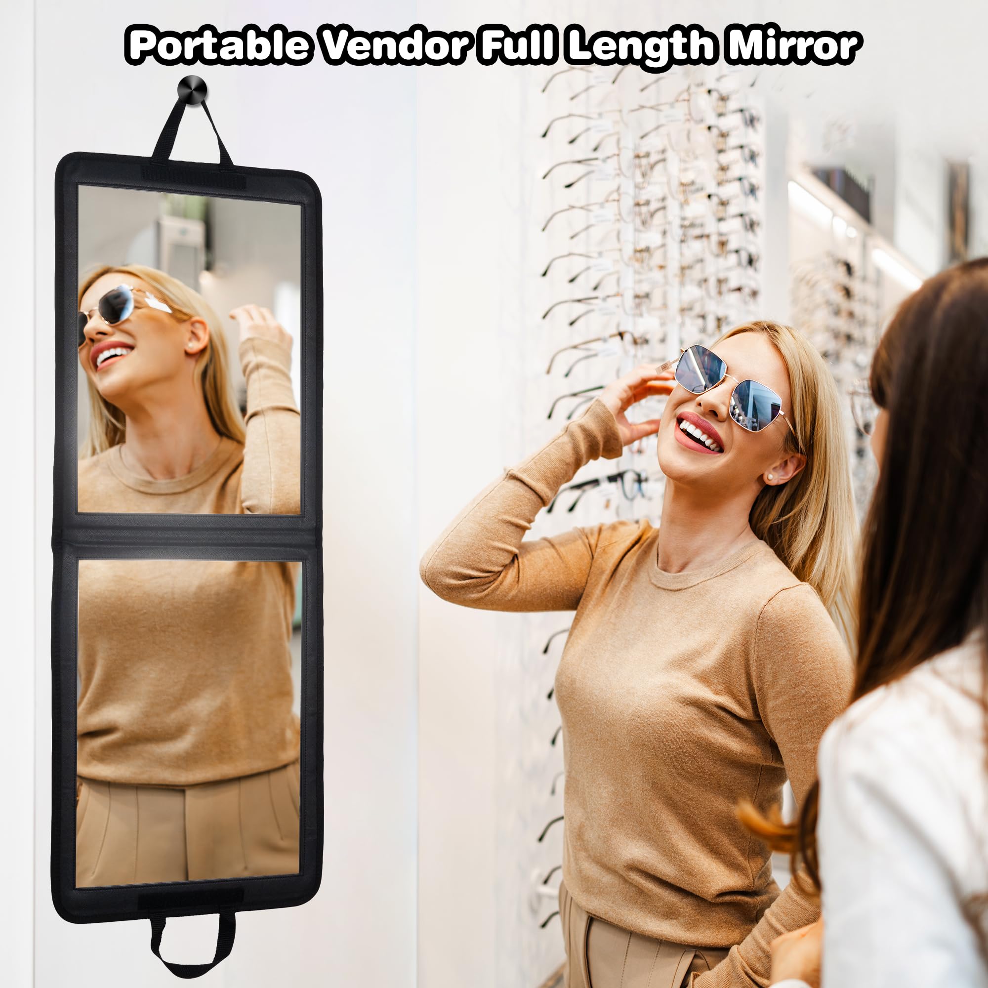 LPHUMEX Backstage-ready mirror for on-the-go prep at events and rentals.